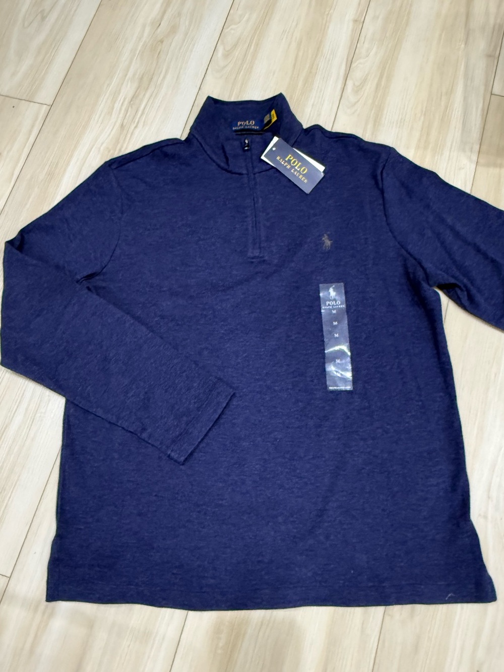 Polo Ralph Lauren Men’s Jacquard Quarter Zip Pullover Navy NWT M